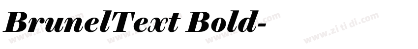 BrunelText Bold字体转换